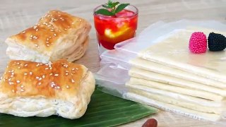 Bakery Style Puff Pastry Sheet Recipe Bangla - ফ্রোজেন পদ্ধতিসহ পারফেক্ট পেস্ট্রি শিট এর রেসিপি ।