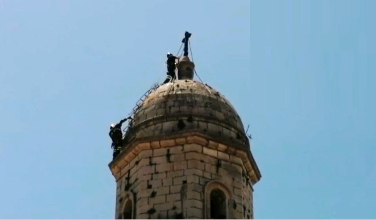 Nusco (AV) - Verifica stabilità Croce su campanile (17.06.20)