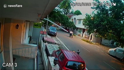 Road rage incident sees motorist speed off with man clinging to car hood in India
