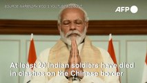 Modi salutes Indian soldiers dead in China border clash