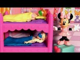 Minnie Mouse SLEEPOVER Slumber Party with Princess Anna and Elsa Disney Frozen