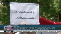 Sirios se manifiestan masivamente en rechazo a la Ley César