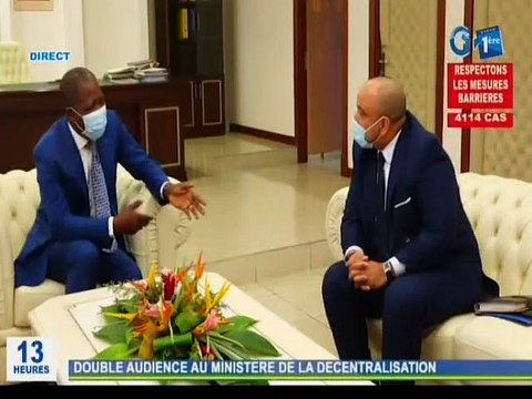 RTG / Audience du ministre de la décentralisation de la cohésion et du développement des territoires avec plusieurs personnalités