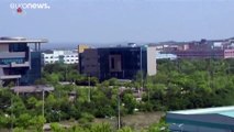 ویدئو؛ لحظه‌ انفجار ساختمان دفتر ارتباطات با کره جنوبی توسط کره شمالی