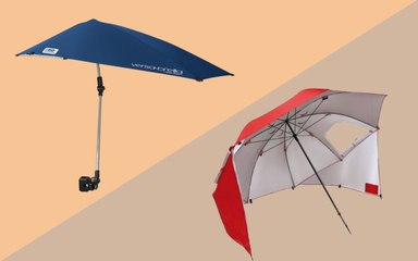 This Beach Umbrella Has Built-in Windows, SPF 50, and Air Ventilation