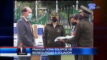 Gobierno de Francia donó trajes de bioseguridad para la Policía Nacional