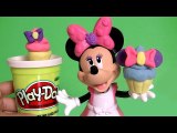 Play Doh Minnie Mouse Cupcake Bow-Tique with Princess Anna ♥ Elsa Disney Frozen El Reino del Hielo