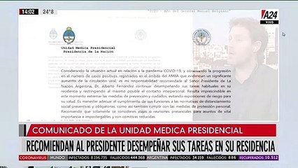 Médico presidencial pide que Alberto restrinja sus actividades
