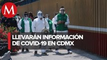 Casa por casa, jóvenes informan sobre la cuarentena y el covid-19 en CdMx