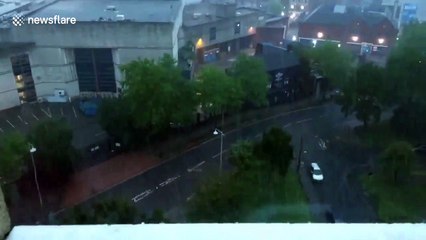 Torrential rain hits Birmingham, England