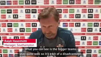 Playing without crowds is a disadvantage for 'smaller teams' - Hasenhüttl