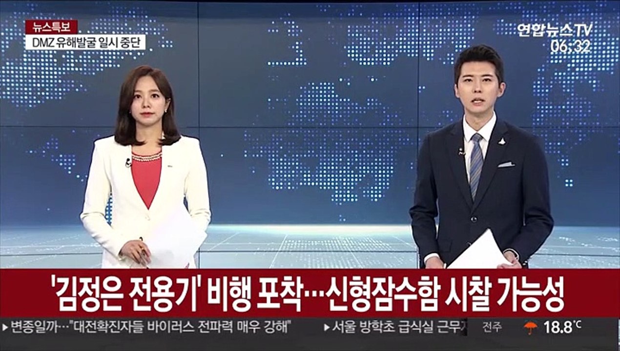 '김정은 전용기' 비행 포착…신형잠수함 시찰 가능성