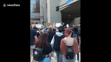 Peaceful march in downtown Minneapolis for Black Lives Matter