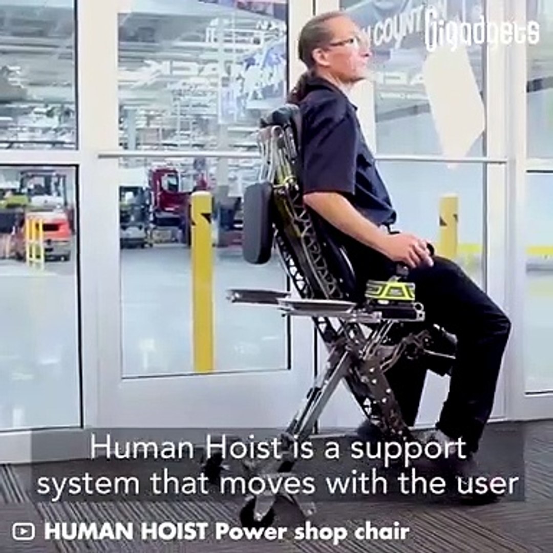 Human Hoist ergonomic chair for mechanics