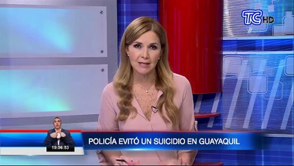 Un policía se convirtió en héroe al evitar un suicidio en un puente de Guayaquil