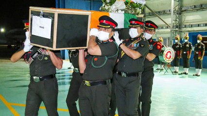 Telangana Governor-CM paid tribute to Col Santosh Babu