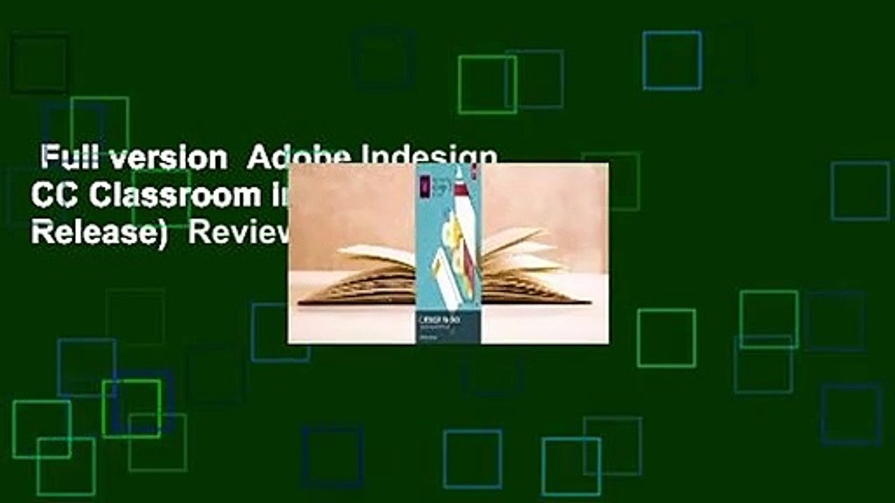 Full version  Adobe Indesign CC Classroom in a Book (2015 Release)  Review