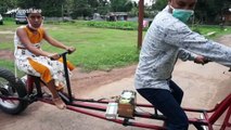 YouTuber in India designs 3ft-long electric bike to enable social distancing