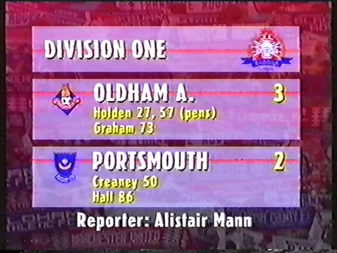 Granada Goals Extra [itv]: Latics 3-2 Portsmouth 1994/95 Football League Division 1, 08/10/94