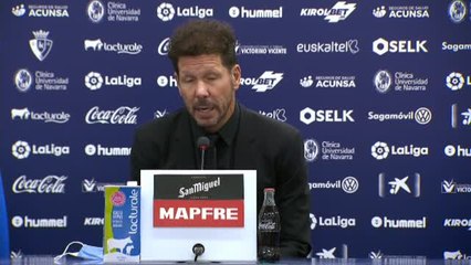 Simeone: "La plantilla es la que va a conseguir el objetivo"