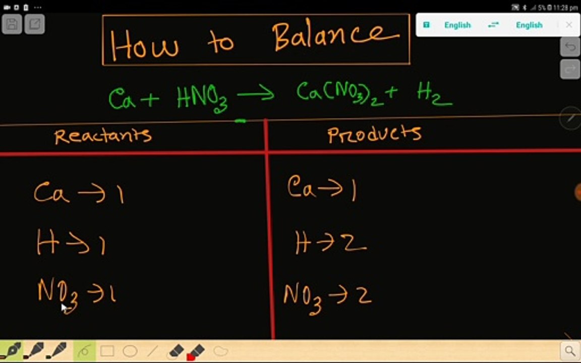How to Balance Ca+HNO3=Ca(NO3)2+H2