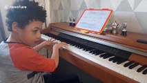UK boy with cerebral palsy flawlessly plays the piano