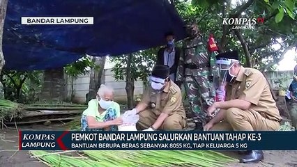 Pemkot Bandar Lampung Salurkan Bantuan Tahap Ke-3 Bagi Warga Terdampak Covid-19