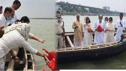 Sushant Singh Rajput का हुआ अस्थि विसर्जन, पापा और बहनों ने गंगा में बहाई अस्थियांं | FilmiBeat