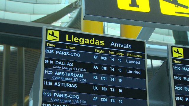 Vuelos internacionales llegan a Madrid
