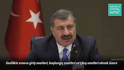 Bakan Koca'dan LGS ve YKS günlerinde sokağa çıkma yasağı açıklaması