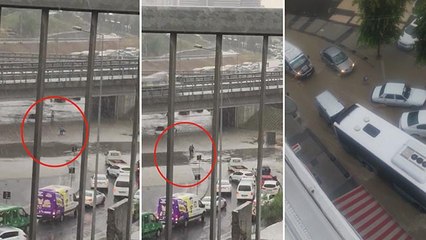 İstanbul'da şiddetli yağmur zor anlar yaşattı