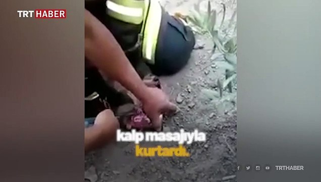 İtfaiye eri, kediyi kalp masajıyla hayata döndürdü