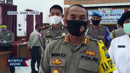 Ratusan Anggota Polres Kediri Kota Ikuti Rapid Test