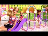 Barbie Nursery PreSchool Teacher Playset with 2 Toddlers dolls and School Furniture by Funtoys