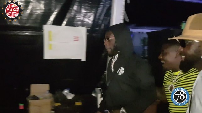 Burna Boy and Mist performs at Afronation Bacstage 2019