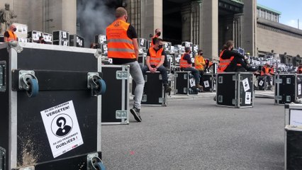 Manifestation du secteur de l'événementiel réclamant un plan de sorite de crise