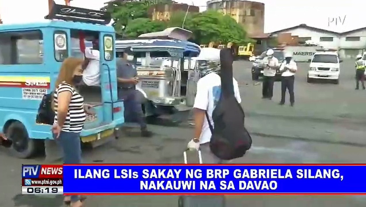 Ilang LSIs sakay ng BRP Gabriela Silang, nakauwi na sa Davao