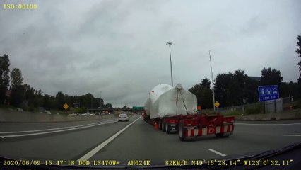 Oversize Load Scrapes Against Overpass