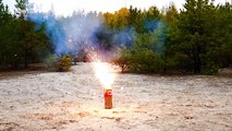 See how a Coca-Cola bottle reacts with 2,000 lit sparklers inside