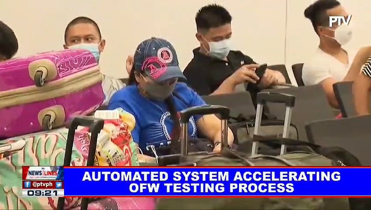 OFWs leave for home after release of swab test results; automated system accelerating OFW testing process
