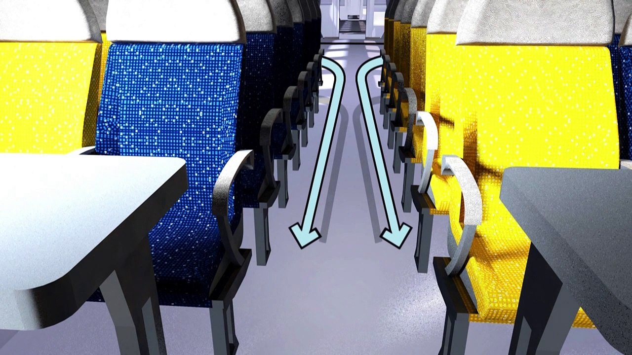 Videografik: so wird die atemluft in passagierzügen ausgetauscht