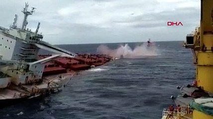 Demir cevheri taşıyıcısı gemi böyle batırıldı