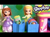 Princess Sofia the First Going Shopping at the Shopkins Supermarket Mart with Peppa Pig Surprise Egg