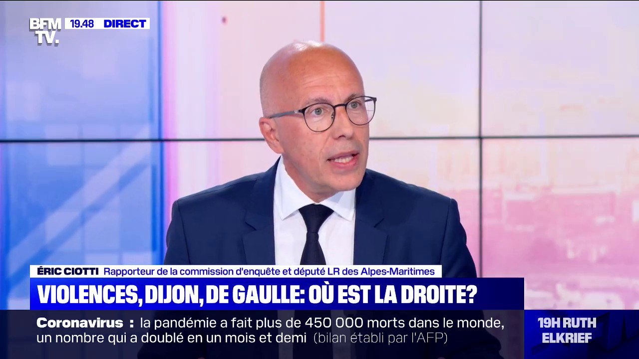 Eric Ciotti (LR): "Jamais Nicolas Sarkozy n'aurait lâché les policiers dans des circonstances analogues"
