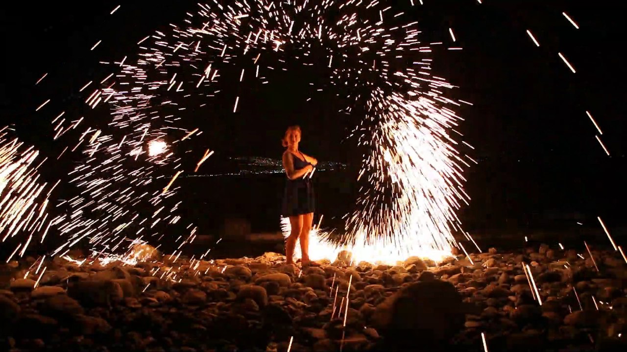 Fireball effects of rotating a fireball quickly