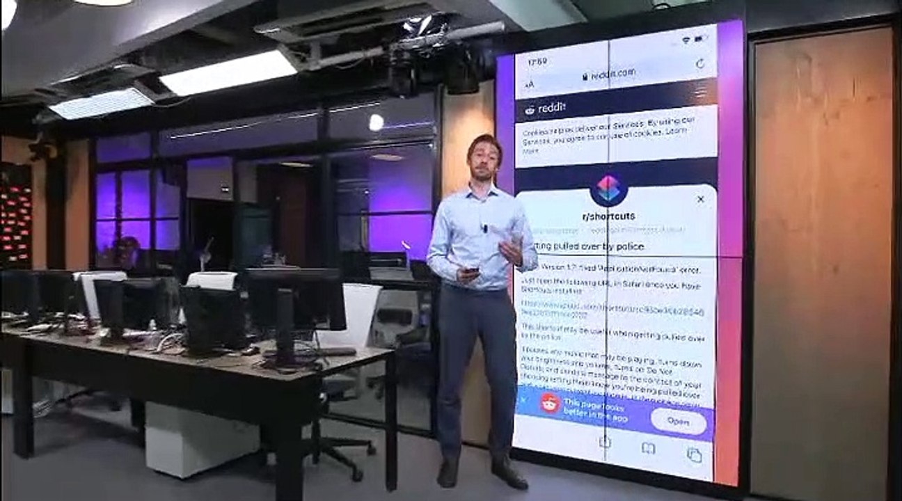 The iPhone shortcut which records when you say 'I'm getting pulled over' | #TheCube