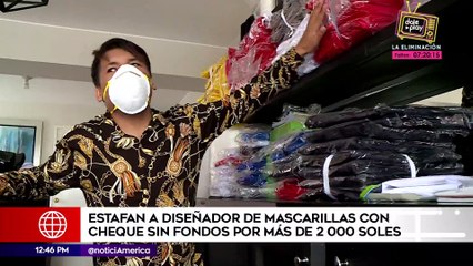 Edición Mediodía: Estafan a diseñador de mascarillas con cheque sin fondos