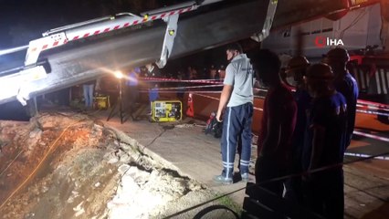 İstinat duvarının altında kaldığı iddia edilen şahsı arama çalışmaları devam ediyor
