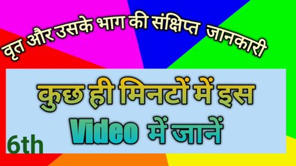 Circle ⭕ and its  Parts in few  minutes (वृत और उसके भाग