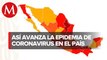 Mapa de México con los casos activos de coronavirus